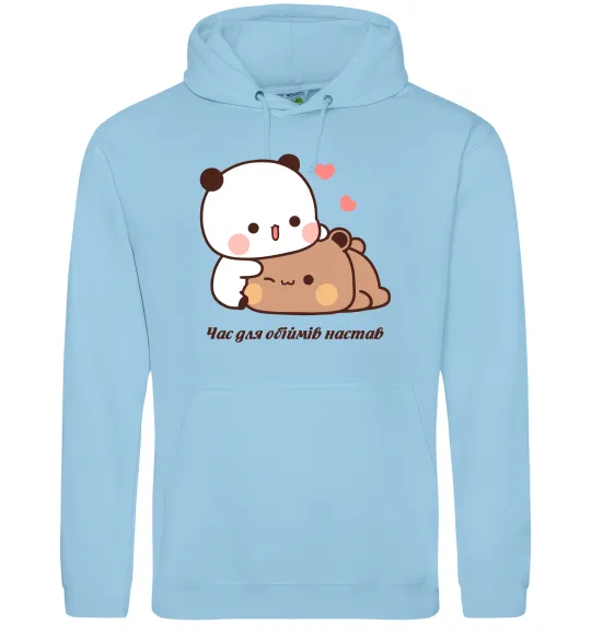 Женская толстовка (худи) Час для обіймів настав Голубой фото