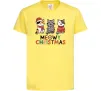 Детская футболка Meowy Christmas Лимонный фото