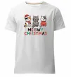 Мужская премиум футболка Meowy Christmas Белый фото