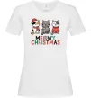 Женская футболка Meowy Christmas Белый фото