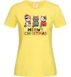 Женская футболка Meowy Christmas Лимонный фото