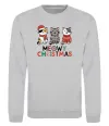 Світшот Meowy Christmas Сірий меланж Світшот Meowy Christmas Сірий меланж фото