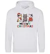 Женская толстовка (худи) Meowy Christmas Серый меланж Женская толстовка (худи) Meowy Christmas Серый меланж фото