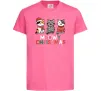Детская футболка Meowy Christmas Ярко-розовый фото