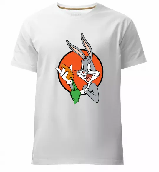 Мужская премиум футболка Bugs Bunny Белый фото