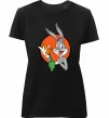 Женская премиум футболка Bugs Bunny Черный фото