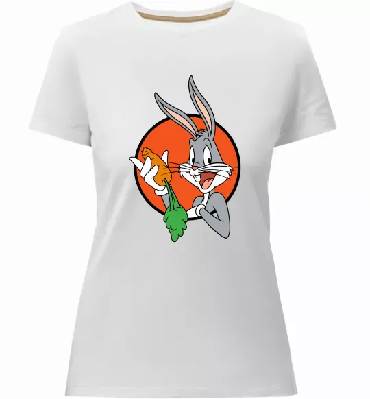 Женская премиум футболка Bugs Bunny Белый фото