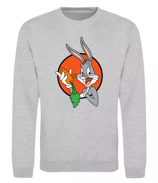 Свитшот Bugs Bunny Серый меланж фото
