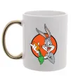 Чашка з кольоровою ручкою Bugs Bunny Золото Чашка з кольоровою ручкою Bugs Bunny Золото фото