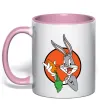Чашка з кольоровою ручкою Bugs Bunny Ніжно рожевий Чашка з кольоровою ручкою Bugs Bunny Ніжно рожевий фото