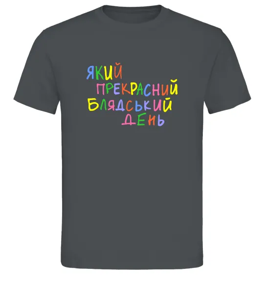 Мужская футболка Який прекрасний день Графит фото
