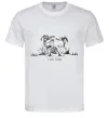 Чоловіча футболка Бульдог спить L Білий фото