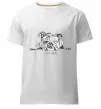 Чоловіча преміум футболка Бульдог спить L Білий Чоловіча преміум футболка Бульдог спить L Білий фото