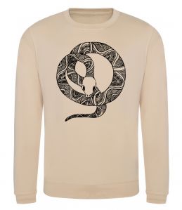 Світшот Змея круг, колір - пісочний, розмір - 2XL