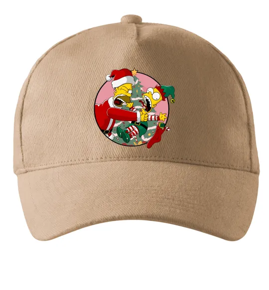 Кепка Гомер та Барт Новий Рік Пісочний фото