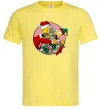 Чоловіча футболка Гомер та Барт Новий Рік Лимонний фото