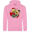 Жіноча толстовка (худі) Гомер та Барт Новий Рік Рожевий Жіноча толстовка (худі) Гомер та Барт Новий Рік Рожевий фото
