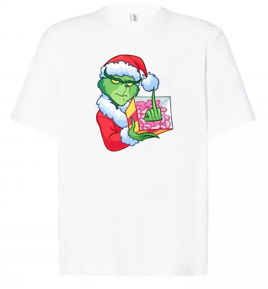 Футболка Оверсайз Грінч подарунок Белый фото