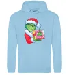 Чоловіча толстовка (худі) Грінч подарунок Блакитний фото