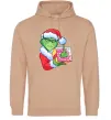 Женская толстовка (худи) Грінч подарунок Песочный Женская толстовка (худи) Грінч подарунок Песочный фото