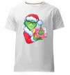 Мужская премиум футболка Грінч подарунок Белый фото