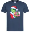 Мужская футболка Грінч подарунок Темно-синий Мужская футболка Грінч подарунок Темно-синий фото