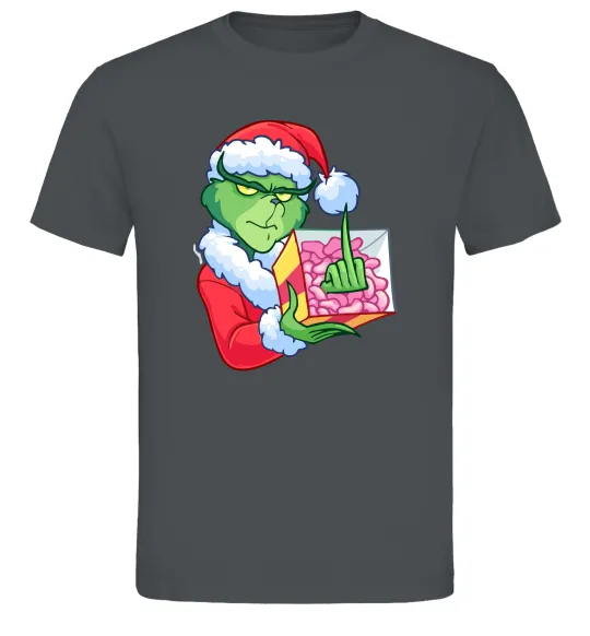 Мужская футболка Грінч подарунок Графит фото