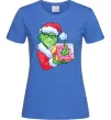 Женская футболка Грінч подарунок Ярко-синий фото