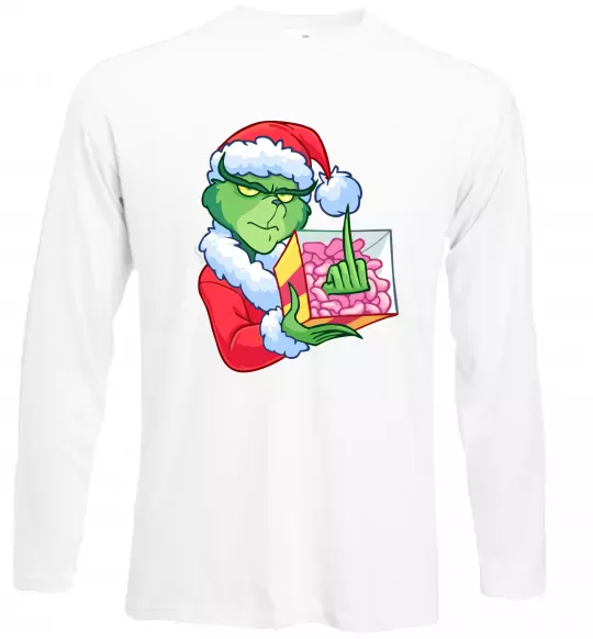 Лонгслів Грінч подарунок Білий фото