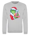 Свитшот Грінч подарунок Серый меланж фото