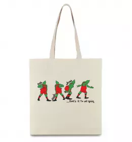 Эко-сумка Грінч ooh ah mhm Бежевый фото