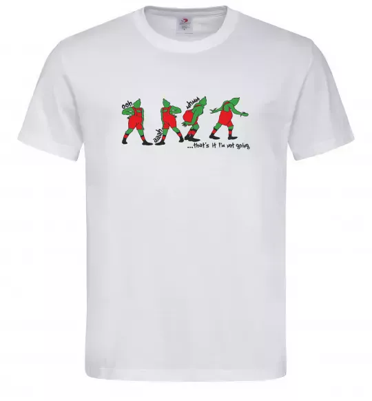 Мужская футболка Грінч ooh ah mhm Белый фото