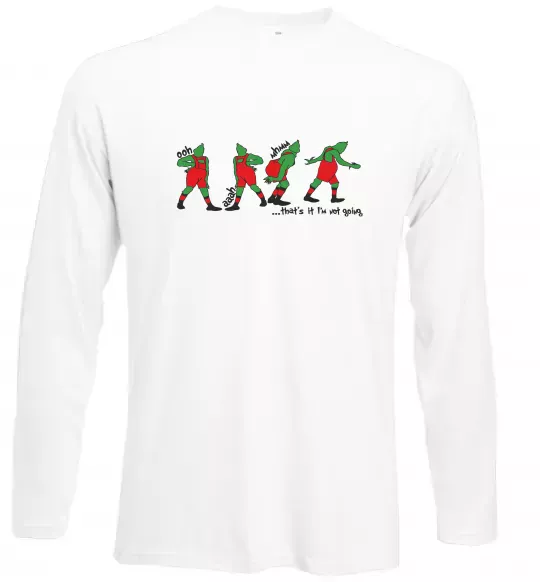 Лонгслив Грінч ooh ah mhm Белый фото