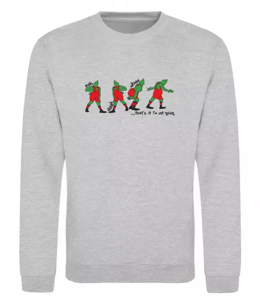 Свитшот Грінч ooh ah mhm Серый меланж фото