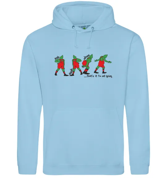 Жіноча толстовка (худі) Грінч ooh ah mhm Блакитний фото