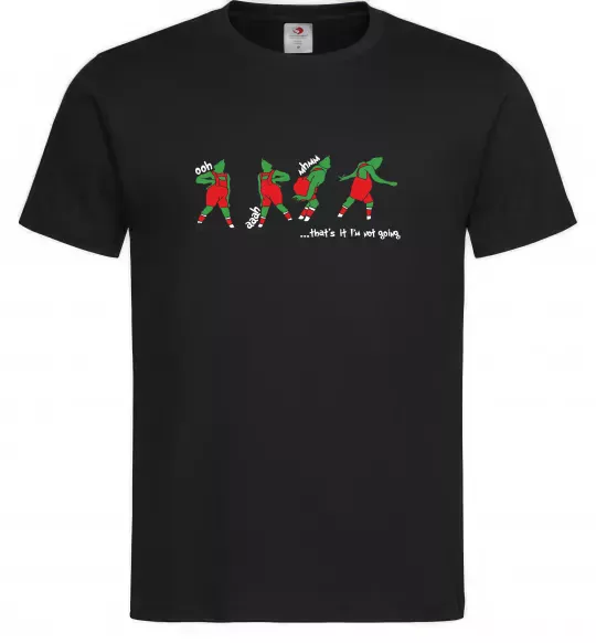 Мужская футболка Грінч ooh ah mhm Черный фото