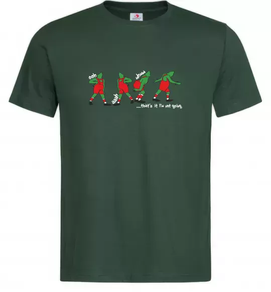 Мужская футболка Грінч ooh ah mhm Темно-зеленый фото