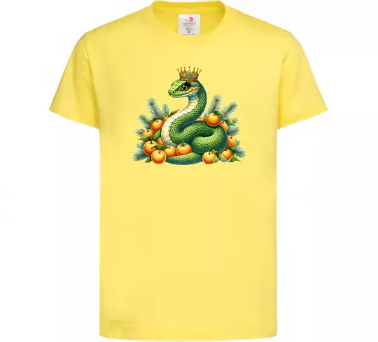 Детская футболка Змія з мандаринками Лимонный фото
