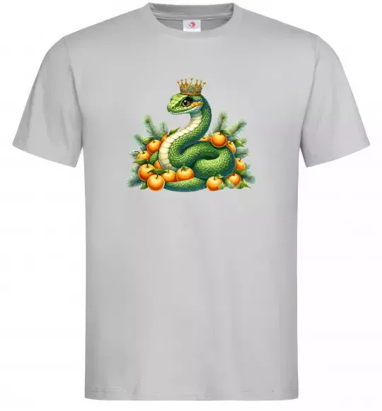 Чоловіча футболка Змія з мандаринками Сірий фото