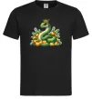 Чоловіча футболка Змія з мандаринками Чорний Чоловіча футболка Змія з мандаринками Чорний фото