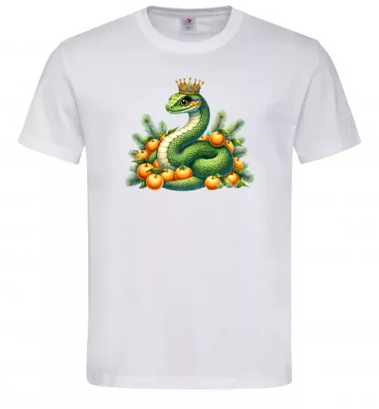 Чоловіча футболка Змія з мандаринками Білий фото