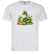 Чоловіча футболка Змія з мандаринками Білий Чоловіча футболка Змія з мандаринками Білий фото