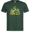 Чоловіча футболка Змія з мандаринками Темно-зелений Чоловіча футболка Змія з мандаринками Темно-зелений фото