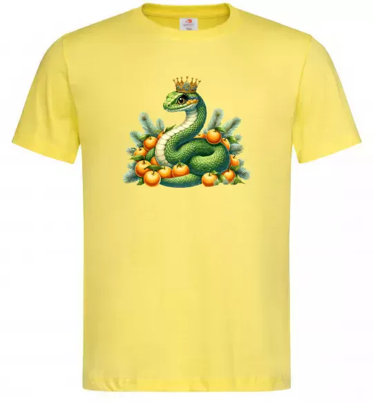 Чоловіча футболка Змія з мандаринками Лимонний фото