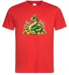 Чоловіча футболка Змія з мандаринками Червоний Чоловіча футболка Змія з мандаринками Червоний фото