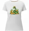Жіноча преміум футболка Змія з мандаринками Білий фото
