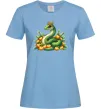 Жіноча футболка Змія з мандаринками Блакитний Жіноча футболка Змія з мандаринками Блакитний фото