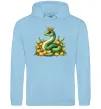 Мужская толстовка (худи) Змія з мандаринками Голубой фото