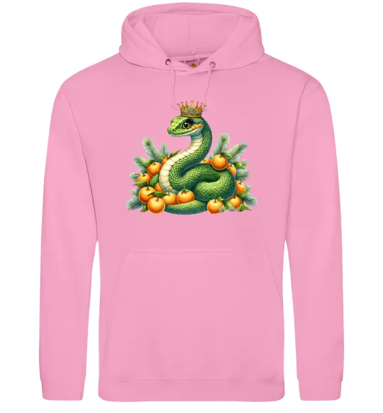 Женская толстовка (худи) Змія з мандаринками Розовый фото