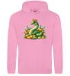 Женская толстовка (худи) Змія з мандаринками Розовый фото